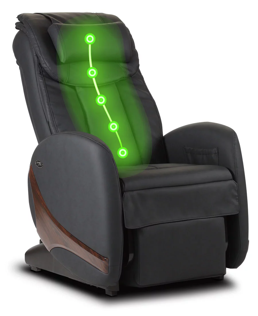Représentation en vert de la fonction scan sur le fauteuil massant kin relax